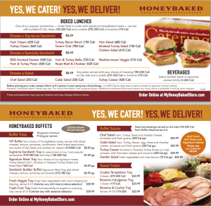 HoneyBaked Ham Catering Menu PDF | All Catering Menu Prices